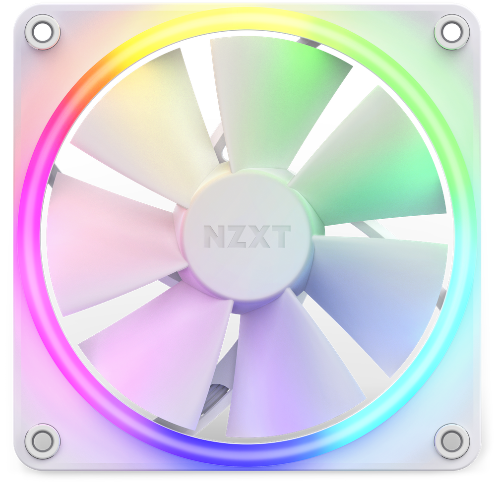 מאוורר למארז בצבע לבן NZXT F120RGB 120mm