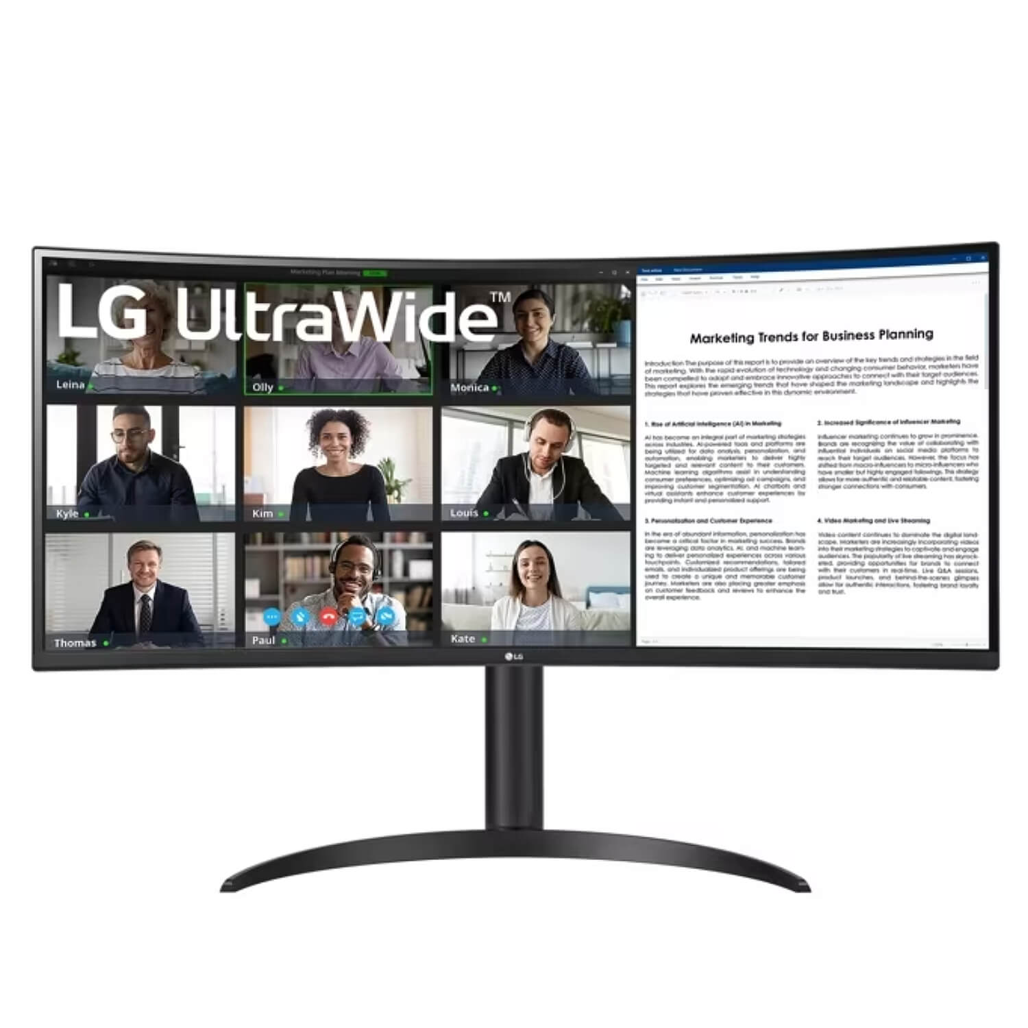 מסך קעור LG 34" UltraWide VA WQHD 100Hz