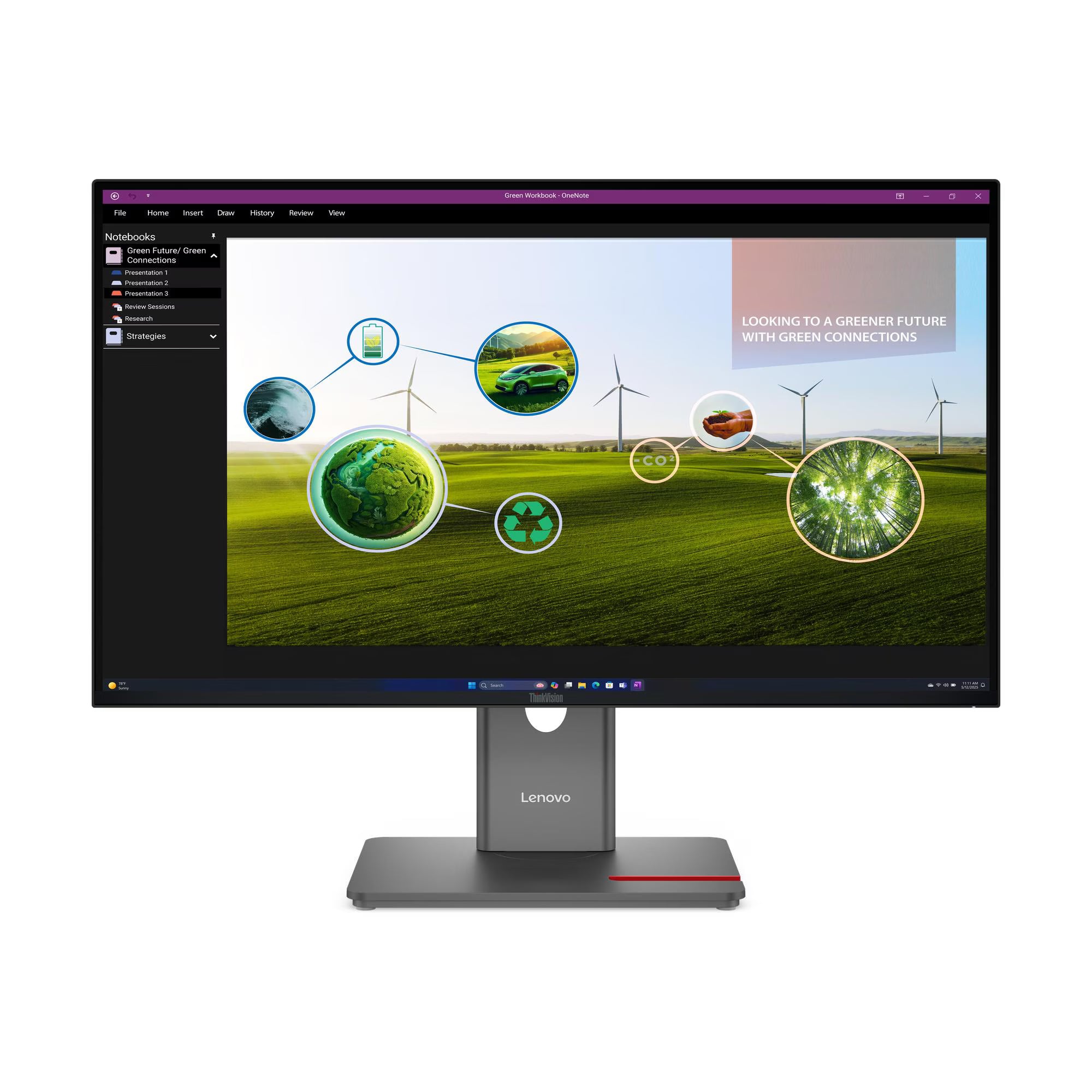 מסך Lenovo ThinkVision P27Q-40 27'' 2K-QHD IPS