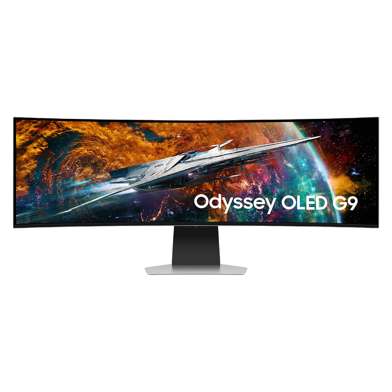 מסך גיימינג קעור לבן Samsung Odyssey G9 49" Ultra-Wide OLED 5K UHD 240Hz 0.03ms