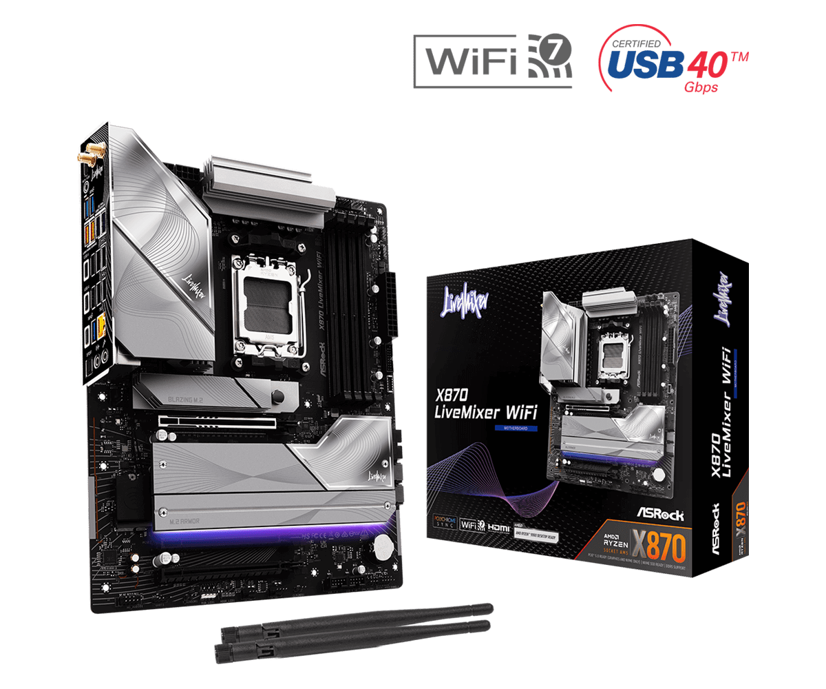 לוח אם ASRock X870 LiveMixer WiFi