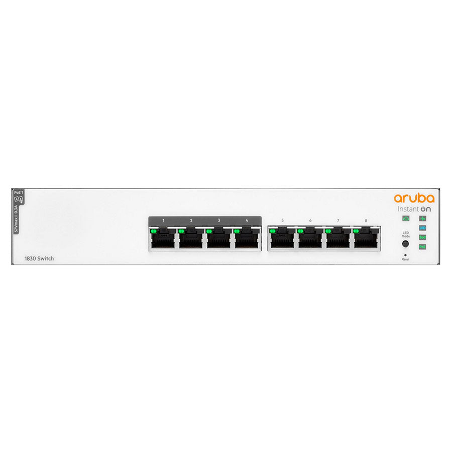 מתג מנוהל HP Aruba Instant On 1830 8G 4p CL4 PoE 65W Switch