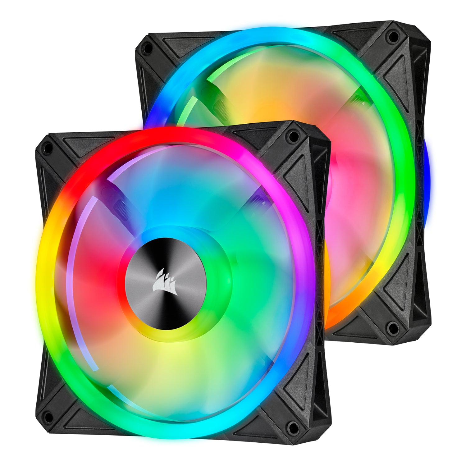 ערכת מאווררים למארז Corsair iCUE QL140 RGB PWM 2x Fans 140mm