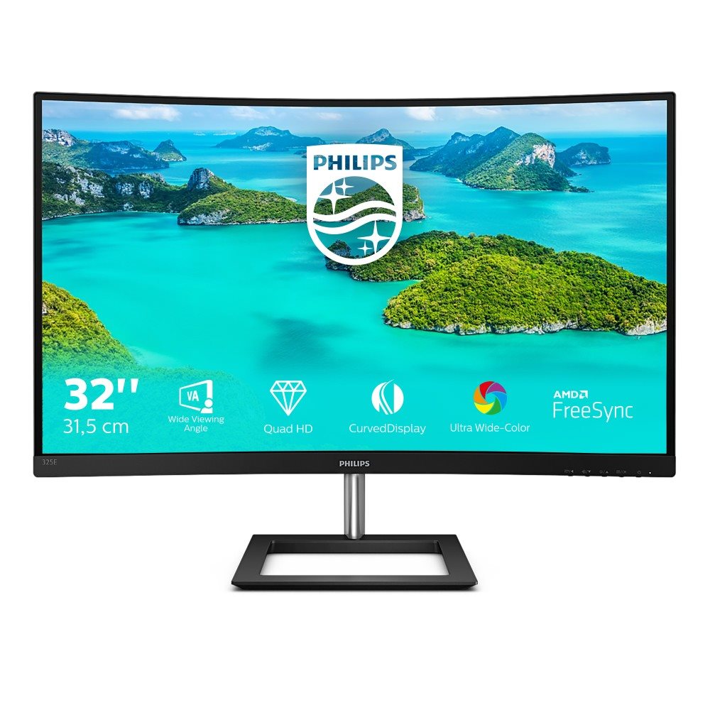 מסך קעור Philips 325E1C 32'' VA 2K-QHD 3Y-OS