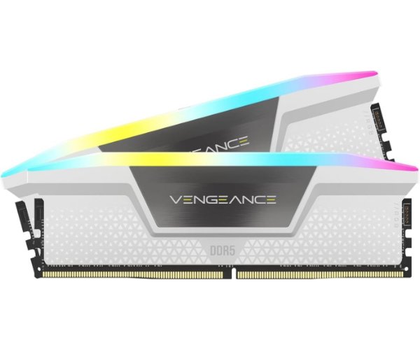 זיכרון לנייח בצבע לבן Corsair Vengeance RGB 32GB 2X16 DDR5 6400Mhz