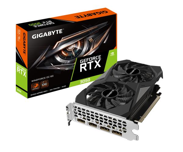 כרטיס מסך Gigabyte GeForce RTX 3050 6GB WindForce