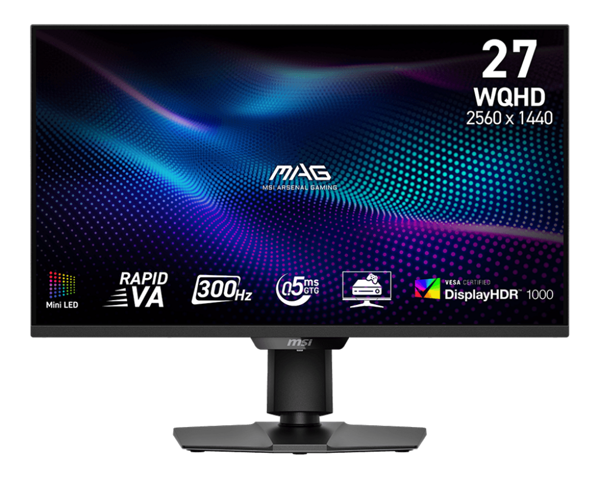מסך גיימינג MSI MAG 274QPF X30MV 27'' 2K-QHD Mini-LED VA 300Hz 0.5MS 3Y-PU
