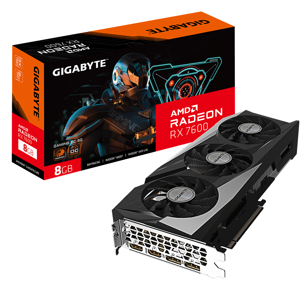 כרטיס מסך Gigabyte Radeon RX 7600 8GB Gaming