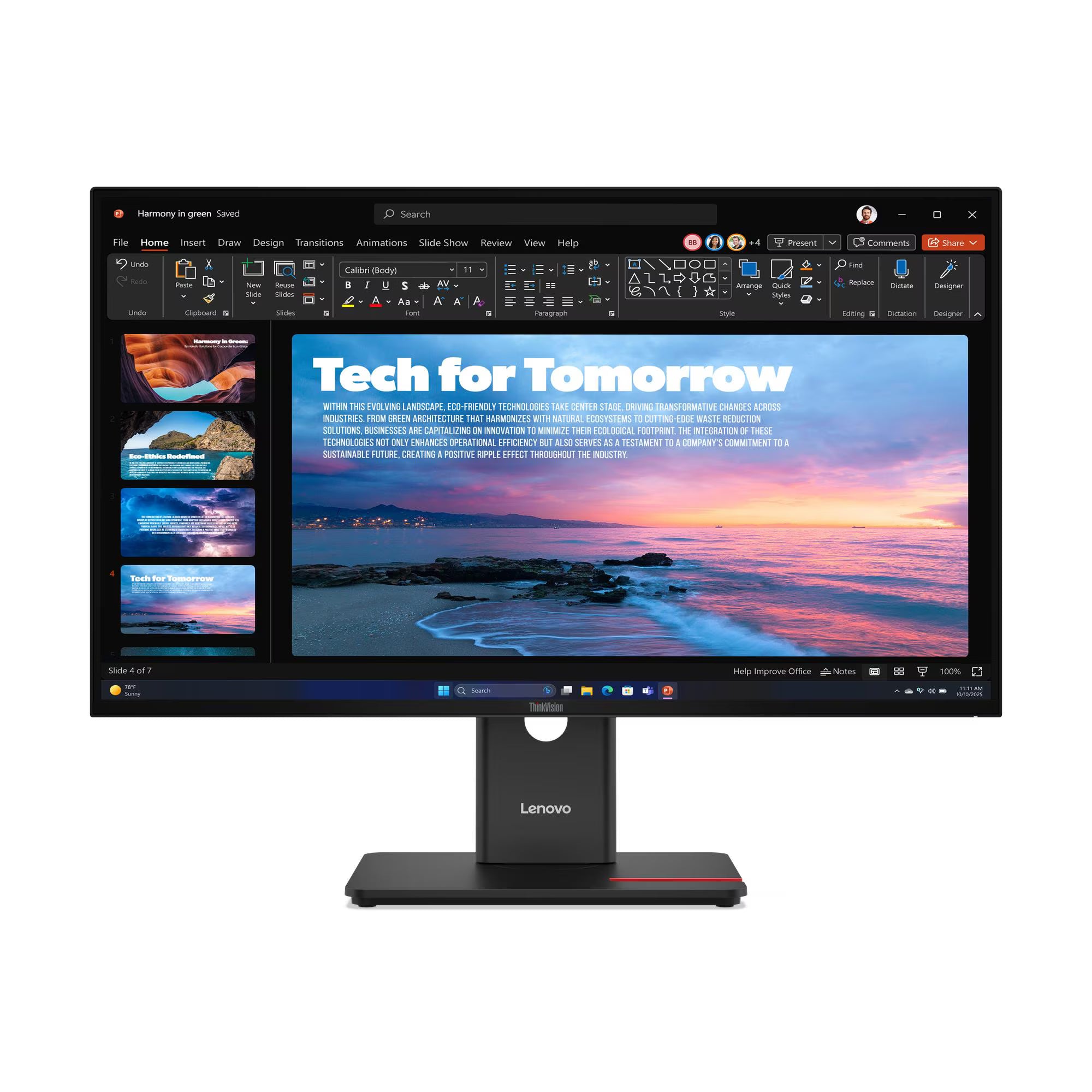 מסך Lenovo ThinkVision T27QD-40 27'' 2K-QHD IPS
