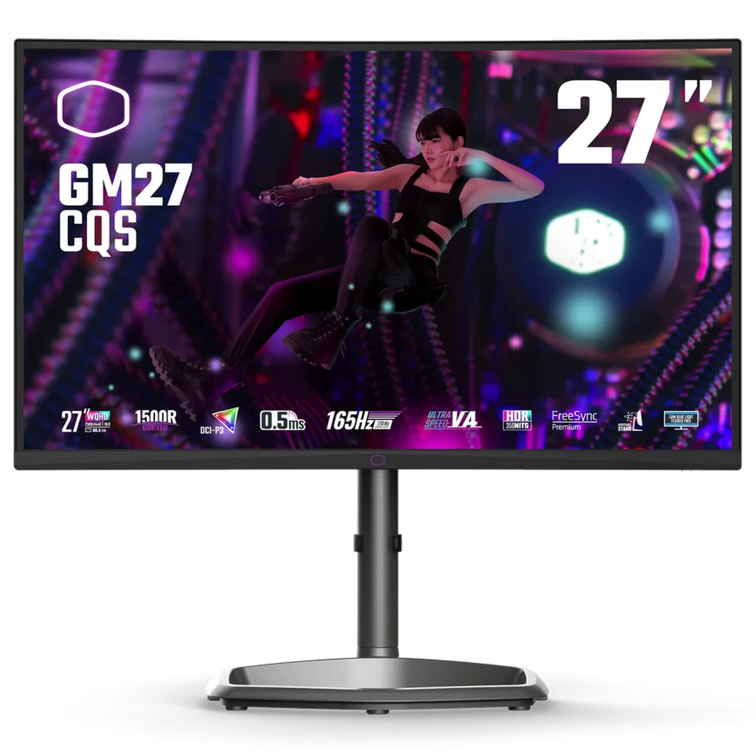 מסך גיימינג קעור CoolerMaster 27" GM27-CQS VA 2K QHD 170Hz 0.5ms