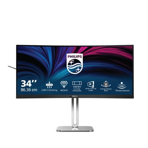 מסך קעור Philips 34B2U5600C 34'' VA 2K-WQHD Type-C Lan 3Y-OS