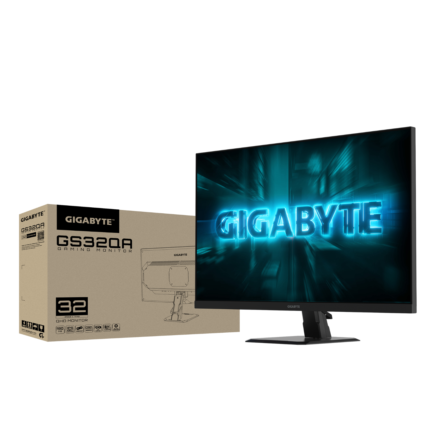מסך גיימינג Gigabyte GS32QA 32" IPS 2K-QHD IPS 180Hz 1ms