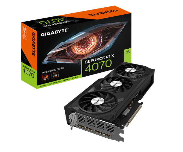 כרטיס מסך Gigabyte GeForce RTX 4070 12GB WINDFORCE OC