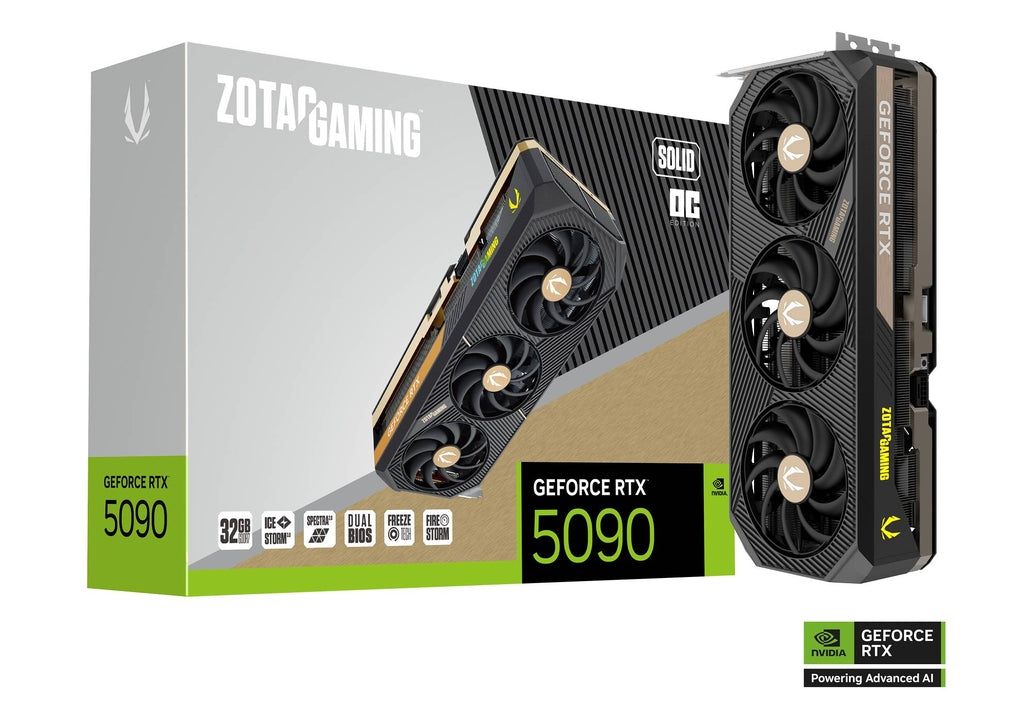 כרטיס מסך Zotac GeForce RTX 5090 Solid OC 32G
