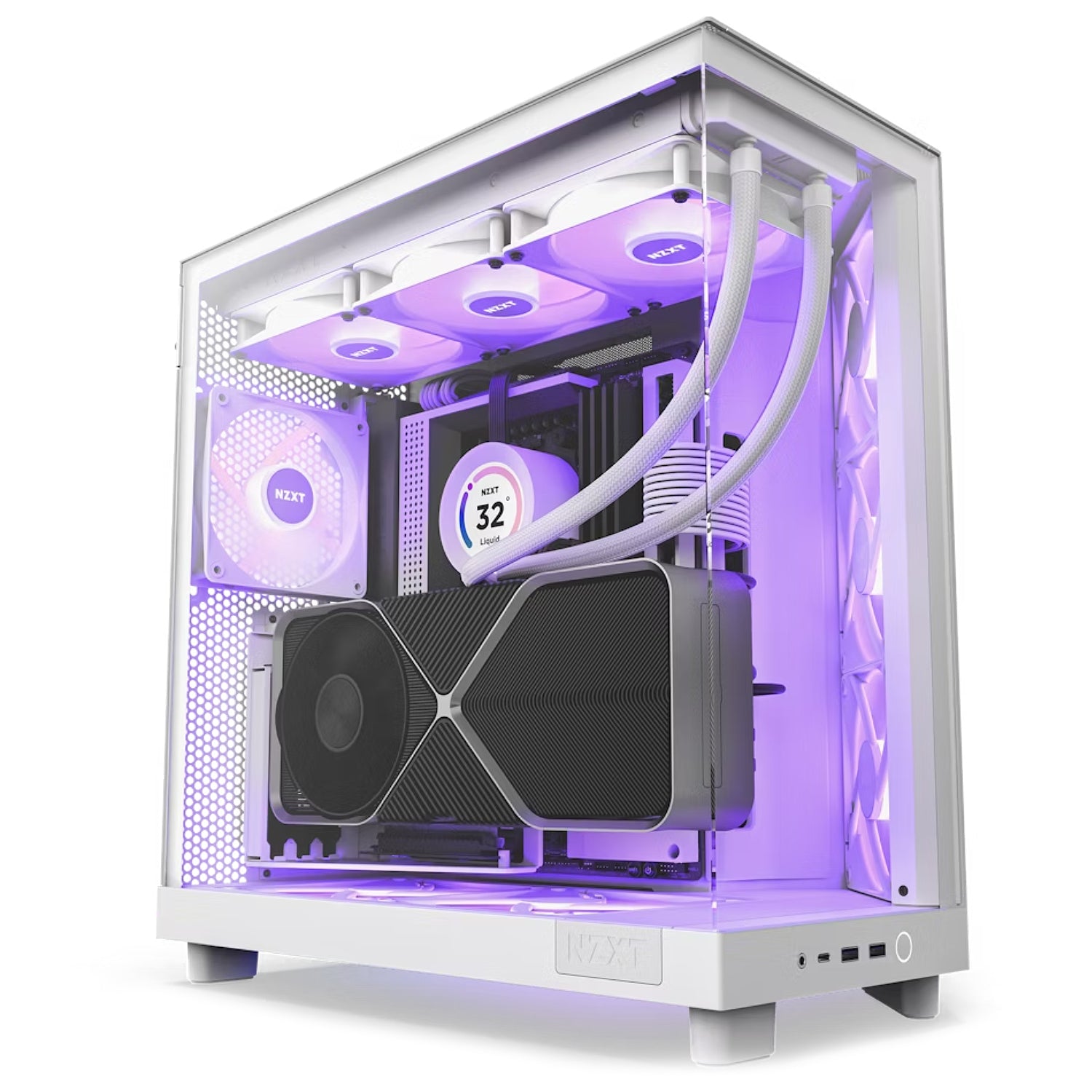 מארז לבן NZXT H6 Flow RGB