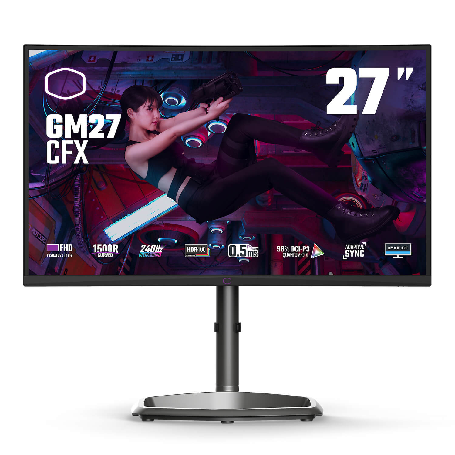 מסך גיימינג קעור CoolerMaster 27" GM27-CFX VA FHD 240Hz 0.5ms