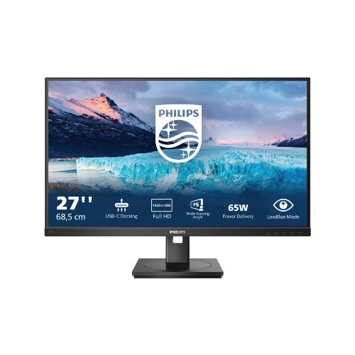 מסך Philips 273S1 27'' IPS FHD Type-C Lan 3Y-OS