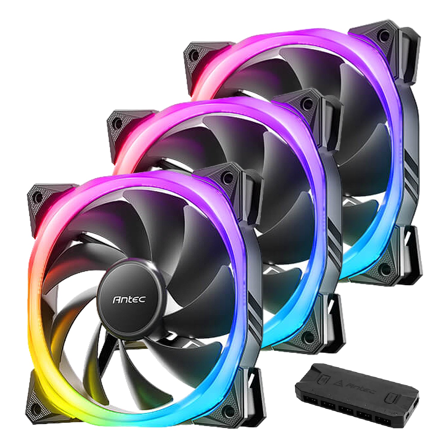 ערכת מאווררים למארז Antec Fusion 120 ARGB 3+C 120mm x3 Fans with Fan Controller