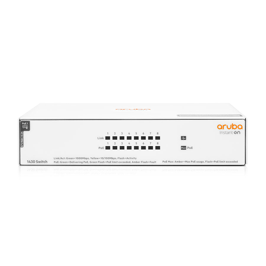 מתג HP Aruba Instant On 1430 8G Class4 PoE 64W Switch