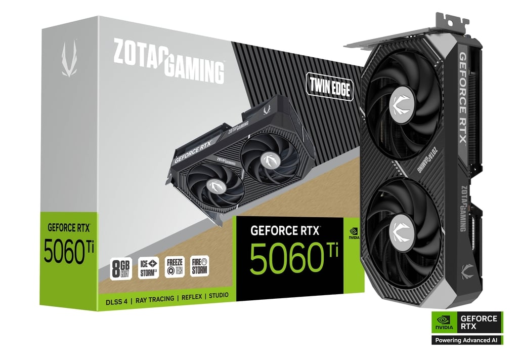 כרטיס מסך Zotac GeForce RTX 5060 Ti 8G Twin Edge