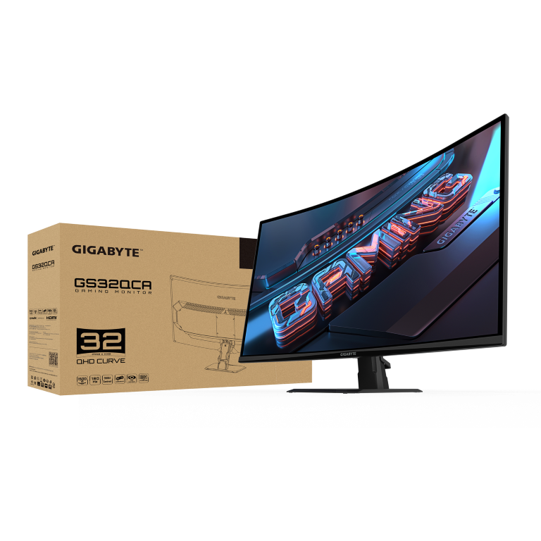 מסך גיימינג קעור Gigabyte GS27QCA 32" VA 2K QHD 180Hz 1ms