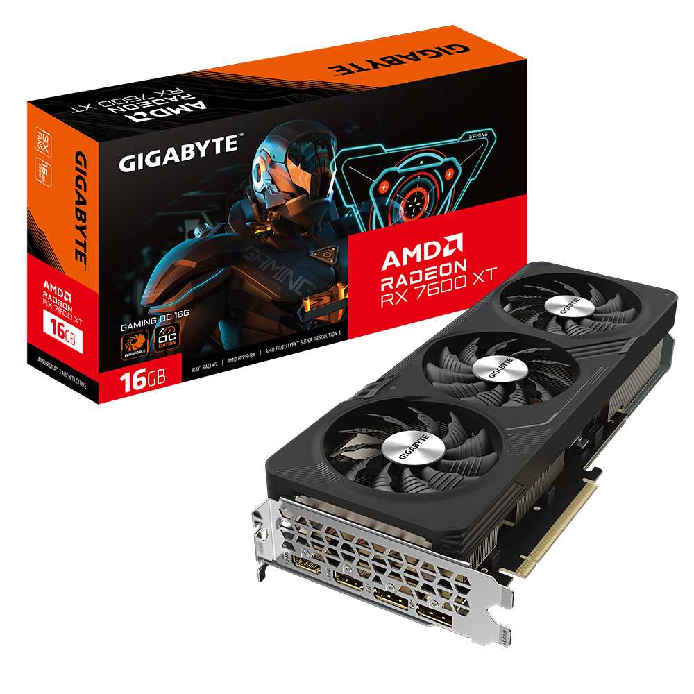 כרטיס מסך Gigabyte Radeon RX 7600 XT 16GB Gaming