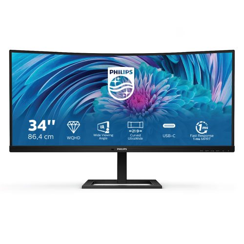 מסך קעור Philips 34'' WQHD VA