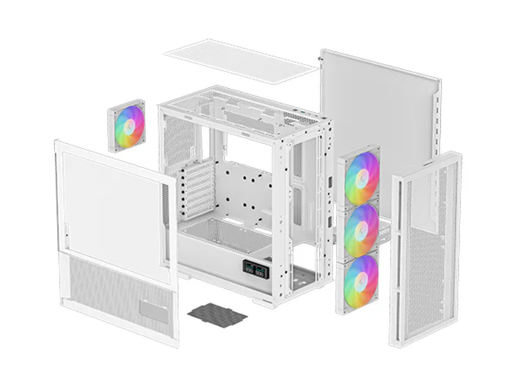 מארז לבן DeepCool CH560 Digital White