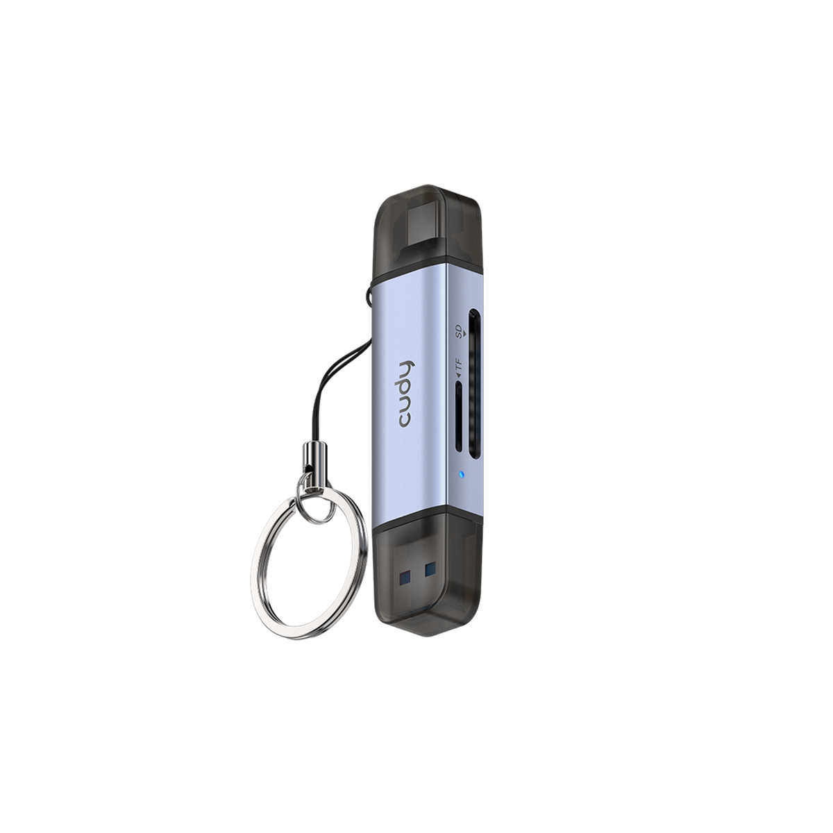 קורא כרטיסי זכרון CUDY UH200 2-IN-1 Dual USB 3.0 SD/TF Card Reader