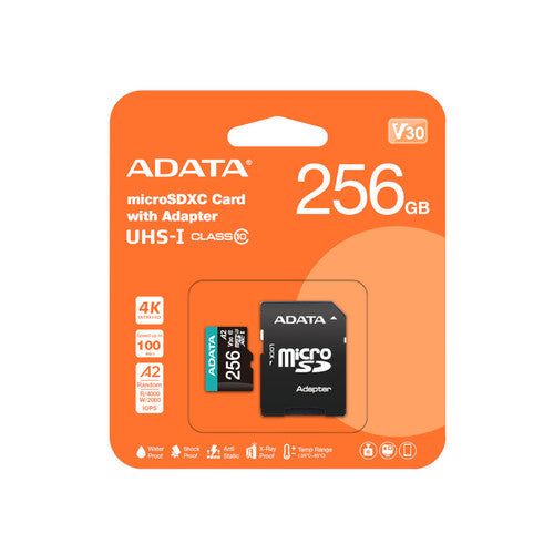 כרטיס זיכרון ADATA Premier Pro 256GB Ultra SDXC