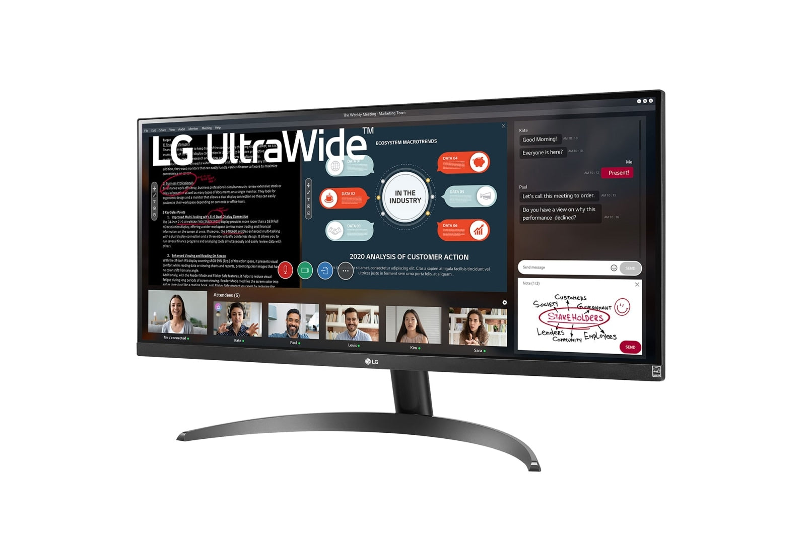 מסך LG 29WP500-B 29'' Ultrawide FHD IPS