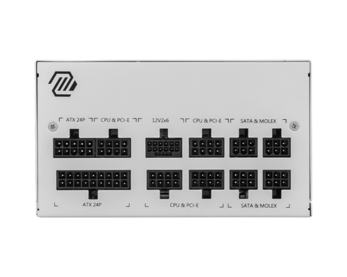 ספק כוח בצבע לבן MSI MAG A850GL PCIE5 White Gold