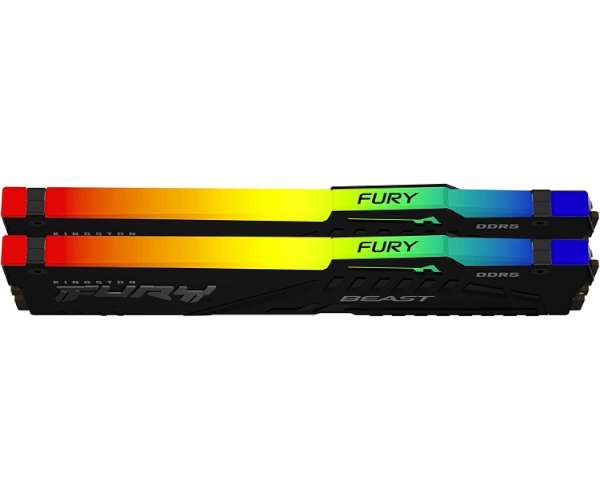 זיכרון לנייח Kingston Fury Beast RGB 32GB 2X16 DDR5 6000Mhz