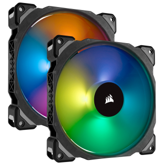 ערכת מאווררים למארז Corsair ML140 Pro Premium Magnetic Levitation PWM RGB 2x Fans 140mm