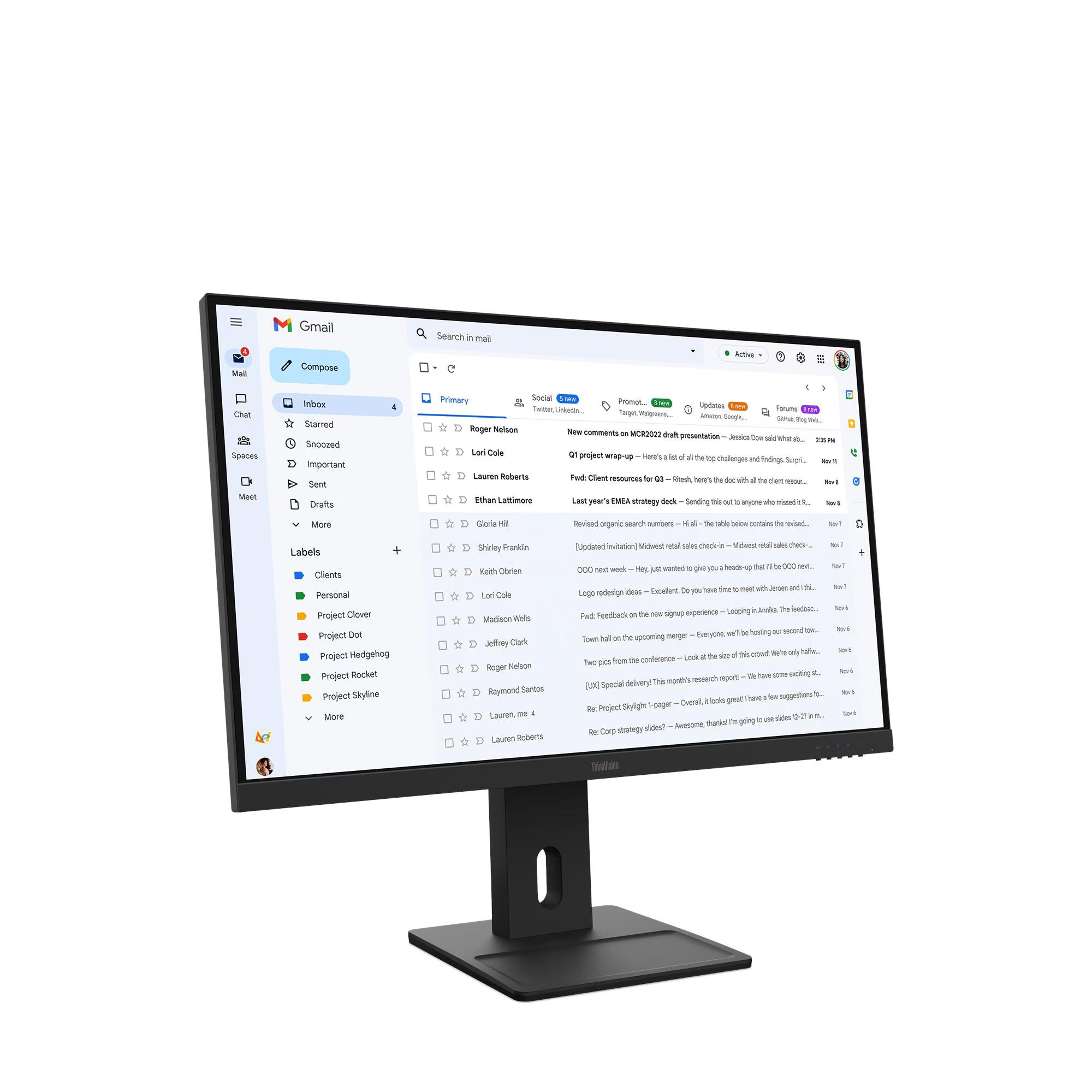 מסך Lenovo ThinkVision E27-40 27'' FHD IPS
