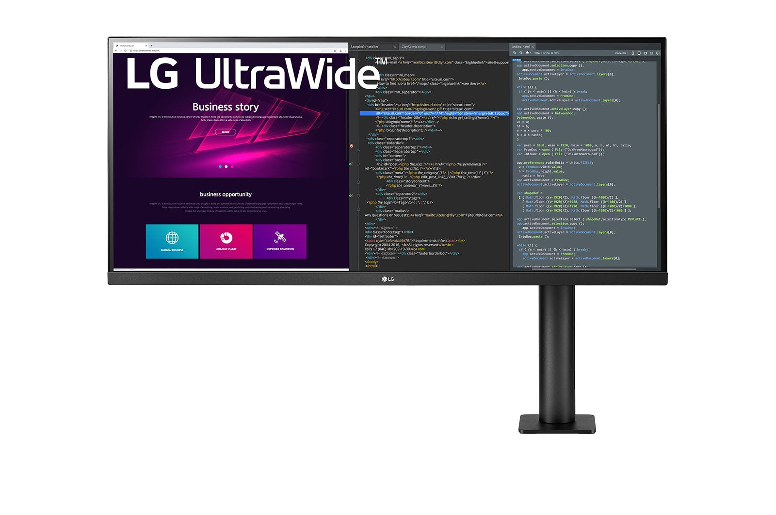 מסך LG 34" UltraWide Ergo IPS UWQHD