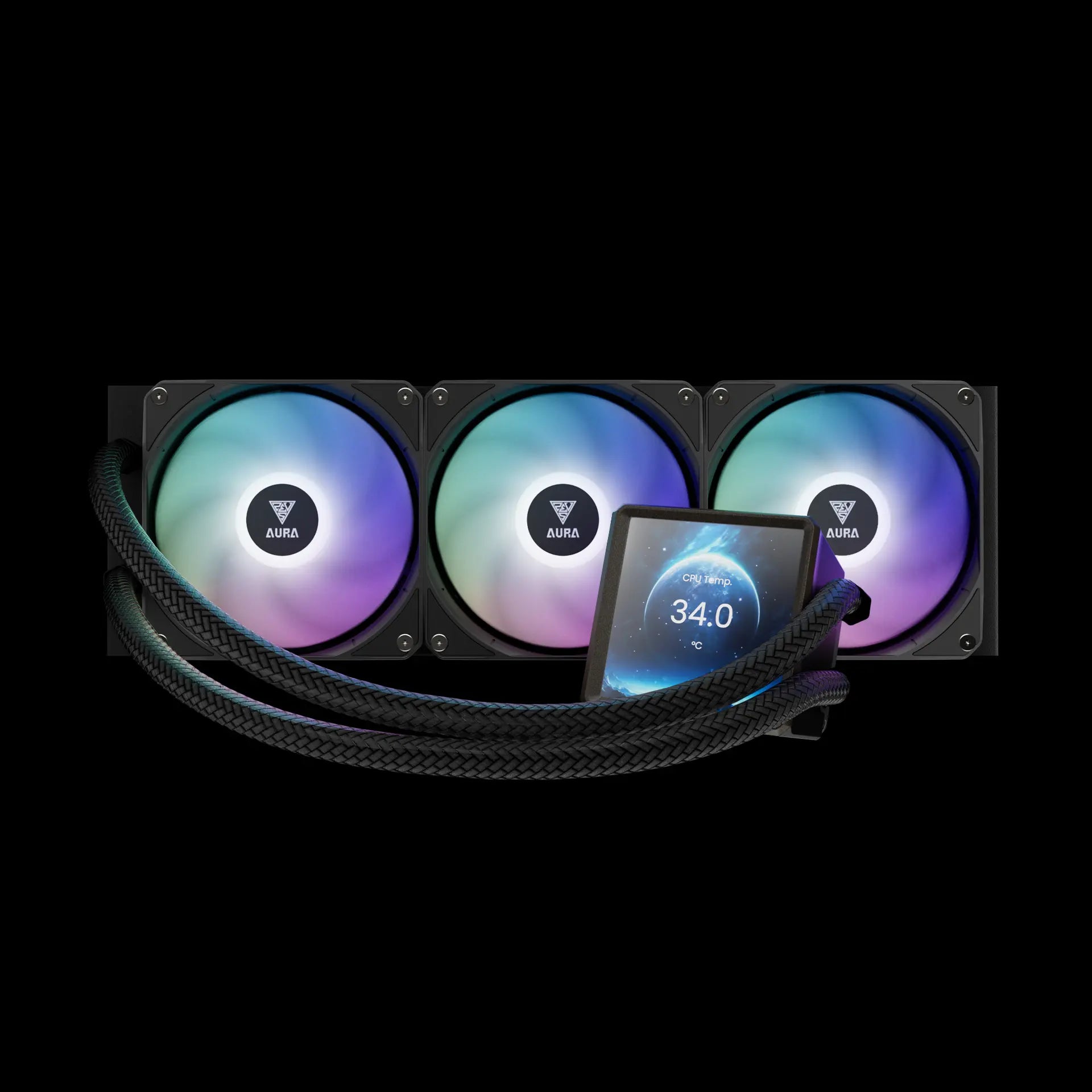 קירור נוזלי Gamdias AURA GL360 LCD ARGB 360mm