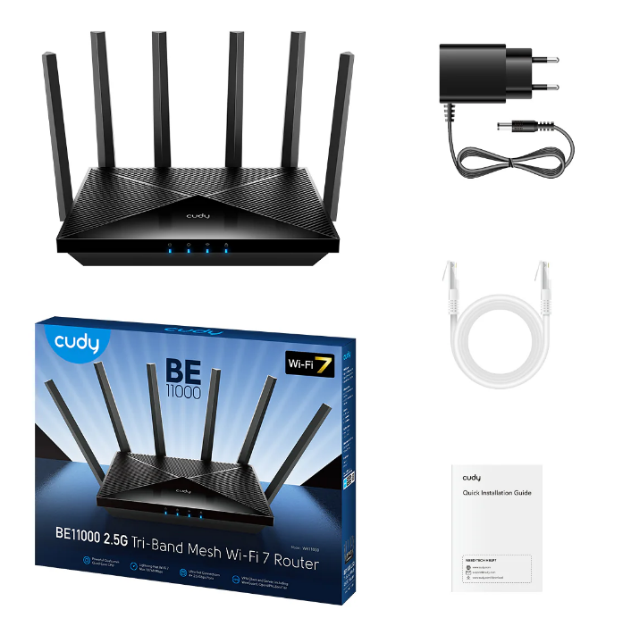 ראוטר Cudy WR6500H BE6500 2.5G Wi-Fi 7