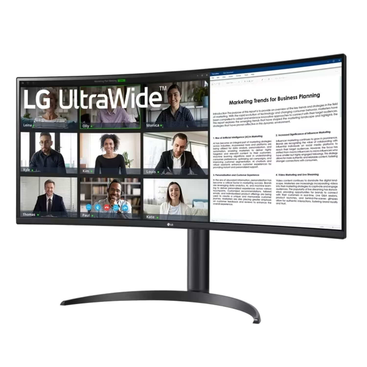 מסך קעור LG 34" UltraWide VA WQHD 100Hz