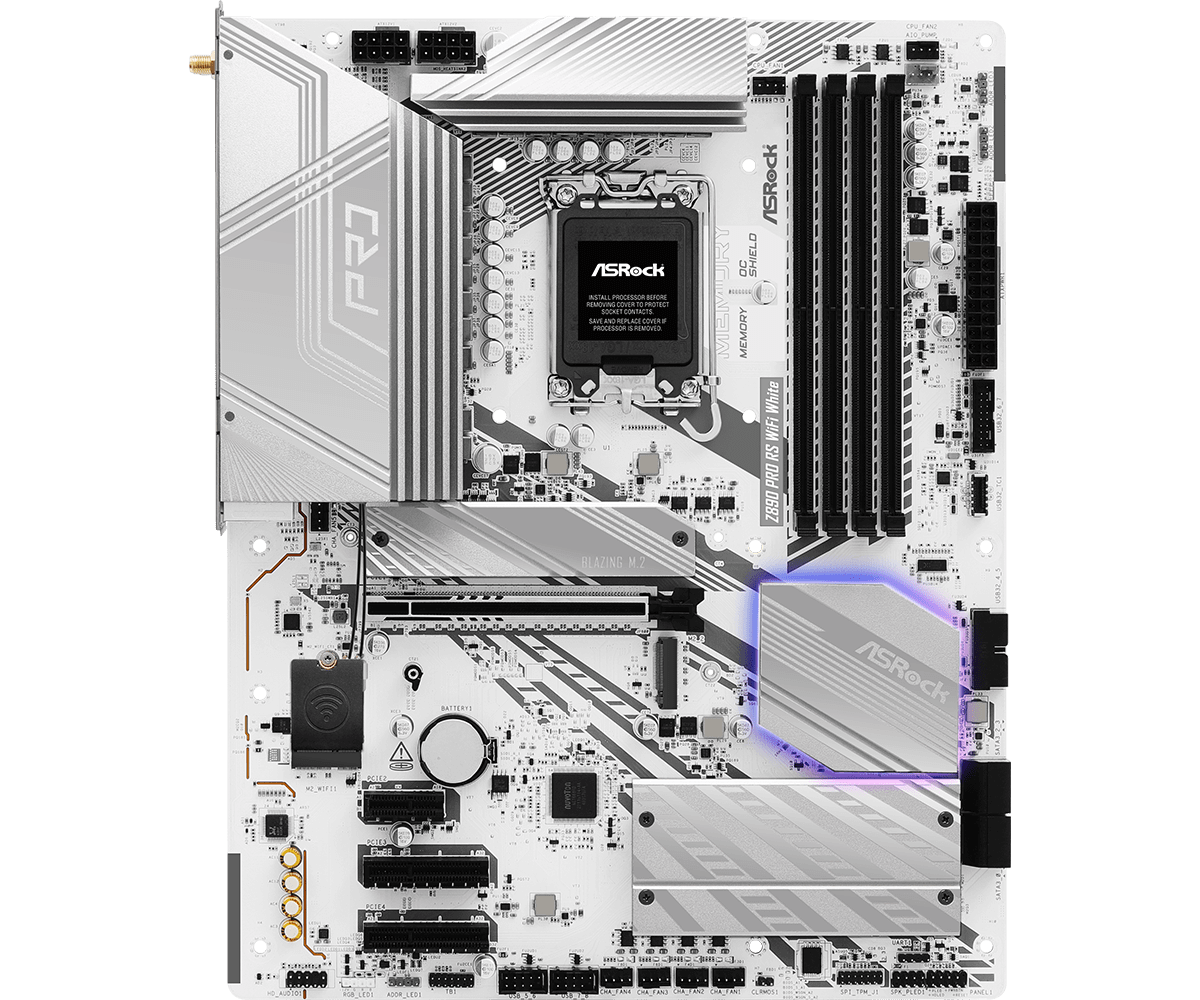 לוח אם לבן ASRock Z890 Pro RS Wi-Fi