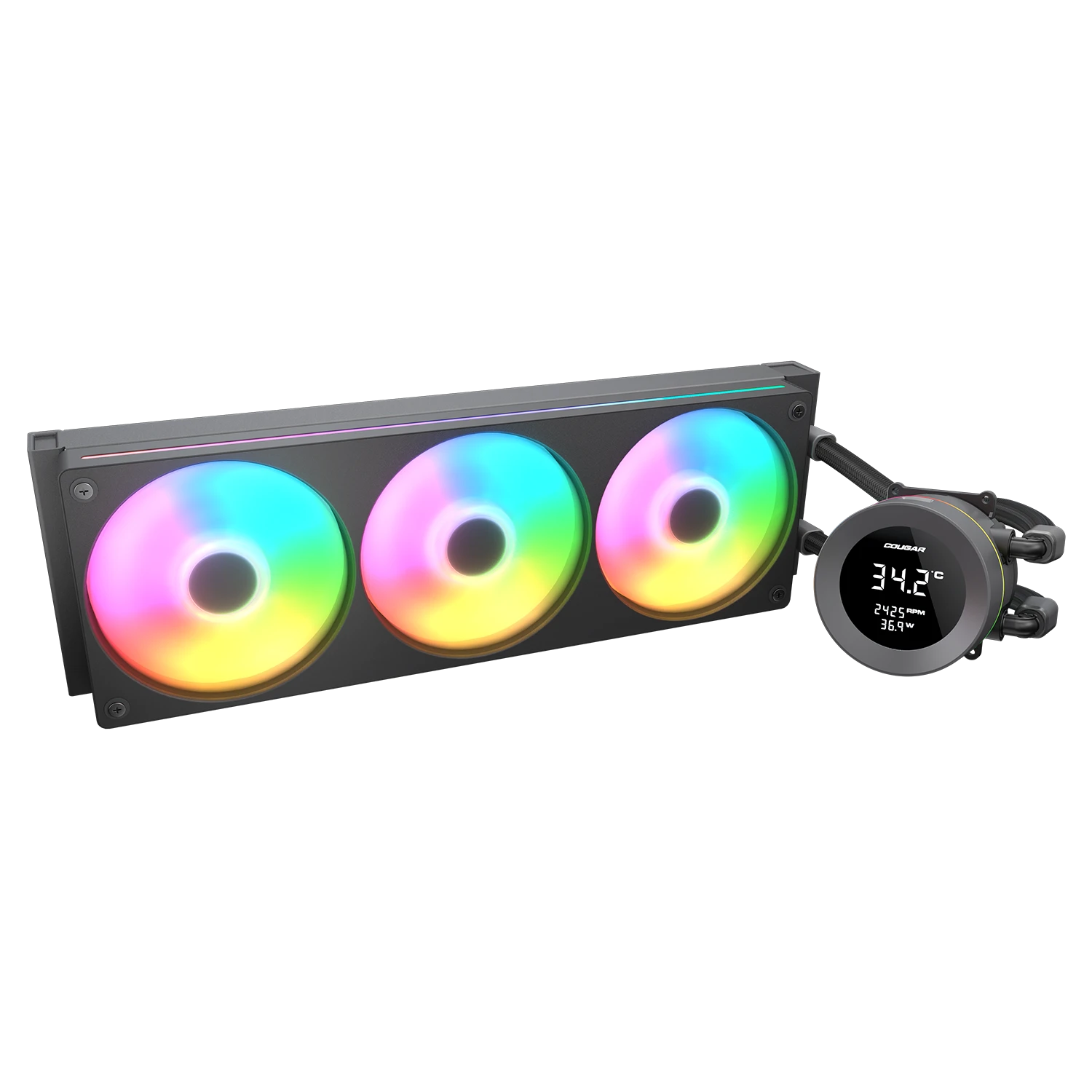 קירור נוזלי Cougar POSEIDON VISTEK 360 ARGB LCD