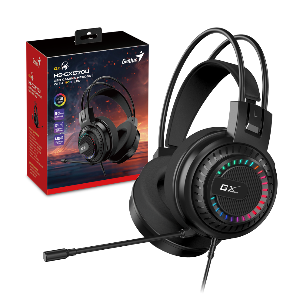 אוזניות גיימינג Genius HS-GX570U USB