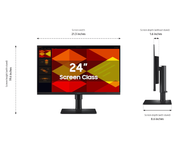 מסך Samsung S24D408GAM 24'' IPS 100Hz FHD 3Y