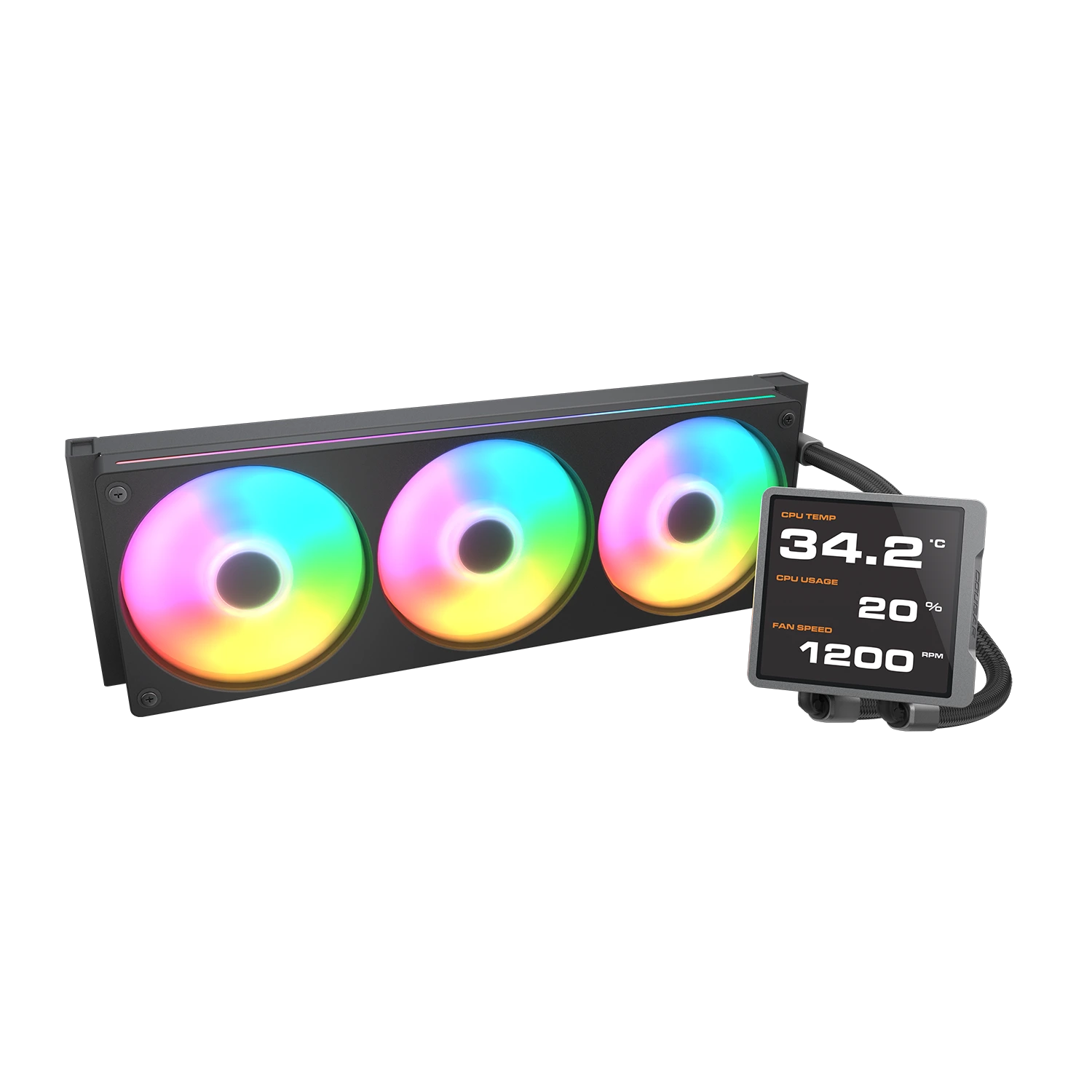 קירור נוזלי Cougar POSEIDON VISTEK Pro 360 ARGB LCD