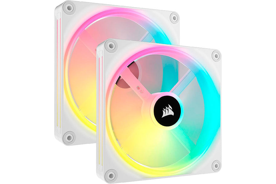 ערכת מאווררים למארז בצבע לבן Corsair iCUE Link QX140 RGB PWM 2x Fans 140mm