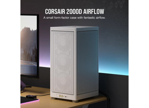 מארז בצבע לבן Corsair 2000D Airflow Mini