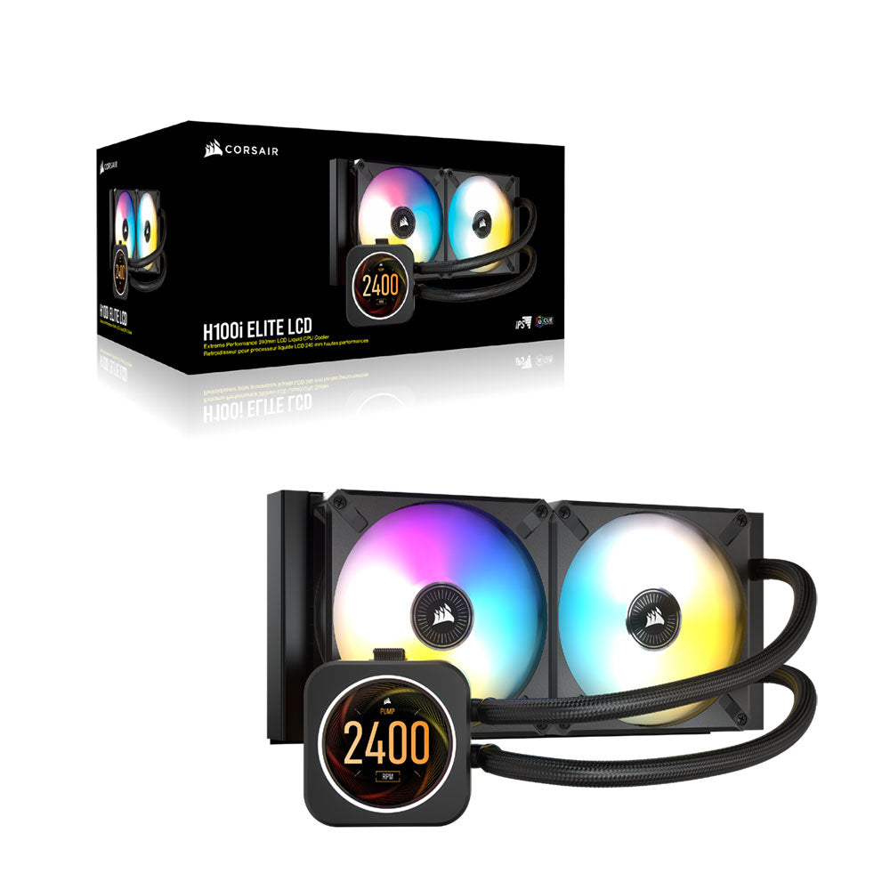 קירור נוזלי Corsair iCUE H100i Elite LCD