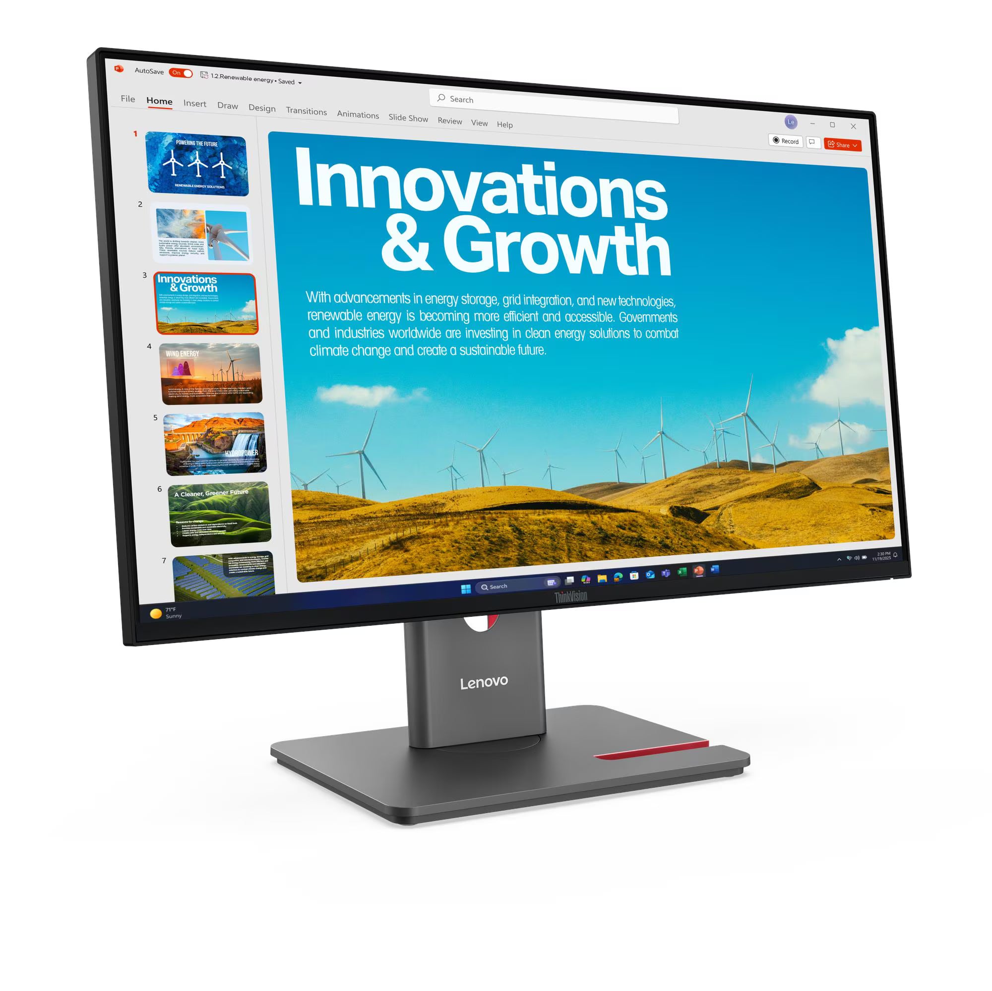 מסך Lenovo ThinkVision P24QD-40 24'' 2K-QHD IPS