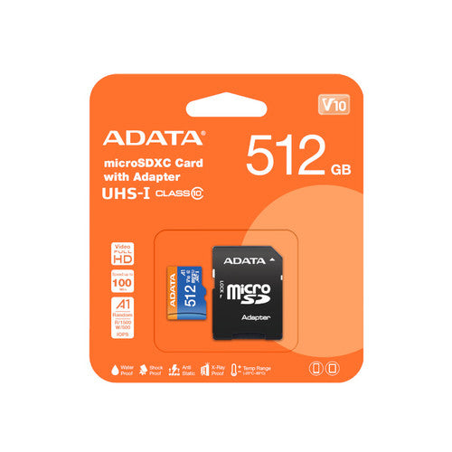 כרטיס זיכרון ADATA Premier Pro 512GB Ultra SDXC
