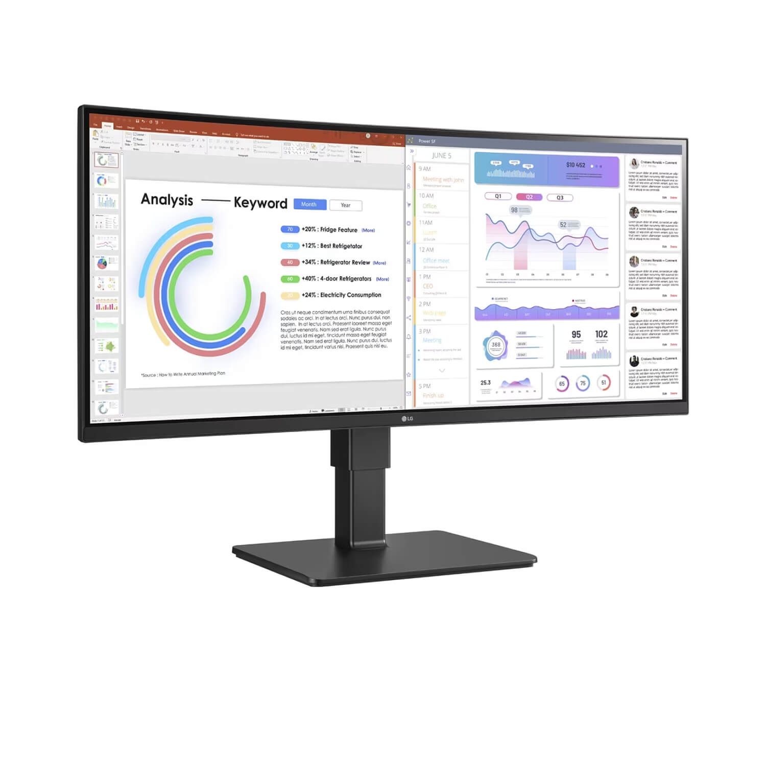 מסך קעור LG 34" UltraWide IPS WQHD